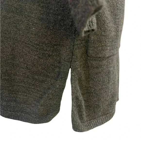 Soft Surroundings cowl neck tunic marled charcoal gray small patch pockets - Picture 6 of 12